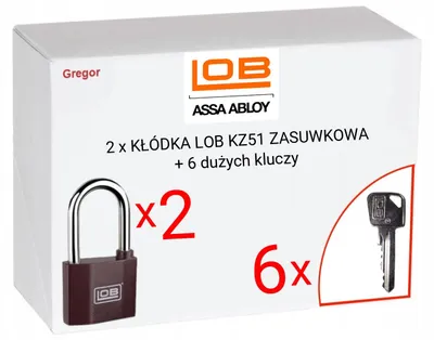 Produktbild von LOB KZ51 Vorhängeschloss 2er Set Langbügel Gleichschließend