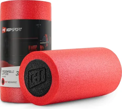 Produktbild von Hop-Sport Faszienrolle für den Rücken und Wirbelsäule – Massagerolle für Ganzkörper-Selbstmassage und Faszien Training - Mittel-Hart, HS-E030YG