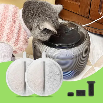 Produktbild von Kattenspielzeugfilter - 15 Stück Aktivkohle-Reservefilter für Diertrinkwasserfontänen