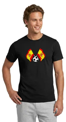 Produktbild von Spreadshirt Spanien Flaggen | Spanien Fußball Männer T-Shirt, XXL, Schwarz