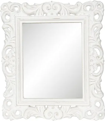 Immagine prodotto di Specchio Clayre & Eef 31x36 cm in ecopelle bianca
