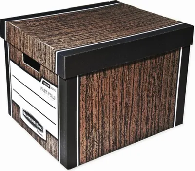 Image de Boîte d'archivage Fellowes Bankers Box Woodgrain Brown (2 pcs)