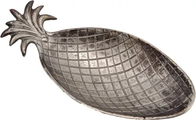 Produktbild von Deco4yourhome Ananas-Bowl - Silber/Grau - 34x16x8cm