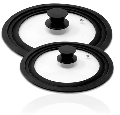 Image de Lot de 2 couvercles universels en silicone avec évacuation de la vapeur