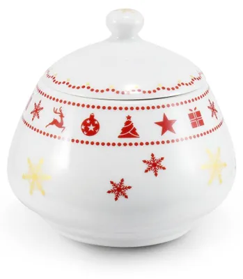 Produktbild von Weihnachtsporzellan, Zuckerdose, 0,30 l, tschechisches Porzellan, Leander