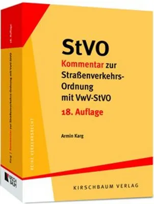 Produktbild von StVO-Kommentar zur Straßenverkehrs-Ordnung mit VwV-StVO