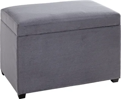 Produktbild von Sitztruhe >54145< in grau, MDF, Textilgewebe Cord - 58x42x39cm (BxHxT)