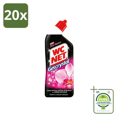 Produktbild von 20 x WC Net Toiletreiniger Gel - Frische Blumen - 750 ml - Großpackung - 20 Stücke