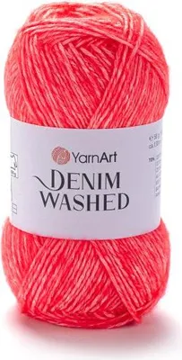 Produktbild von Yarn Art Denim Washed 913 Neon Orange Strickgarn