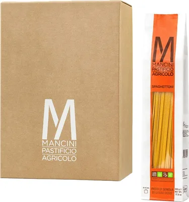 Obrázok produktu pre Mancini Pastificio Agricolo - Spaghettoni - Italienische handwerkliche Nudeln - 12 x 500 g