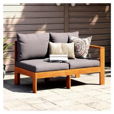 Produktbild von Gartensofa mit 1 Armlehne 2-Sitzer aus Akazienmassivholz