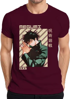 Produktbild von Megumi Fushiguro Jujutsu Kaisen Shikigami düster Otaku Geschenk Herren T-Shirt, Burgundy, M