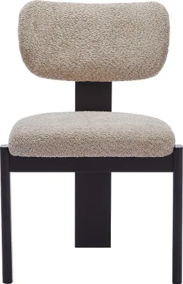 Produktbild von 2 Stühle aus Buchenholz und Gummibaumholz - Taupe und Schwarz - WILANA