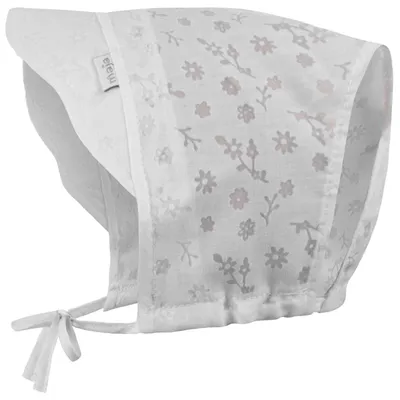 Produktbild von Erstlingmütze Mädchen Baby Sommermütze Schirmmütze Kopftuch Schild Blumen, Weiß, Gr. 36
