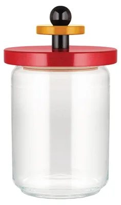 Vorratsdose Glas 1 L mit Buchenholzdeckel, luftdicht, bunt
