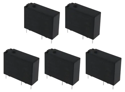 5x Printrelais HF46F-5-HS1 5A 250V 4-Pin