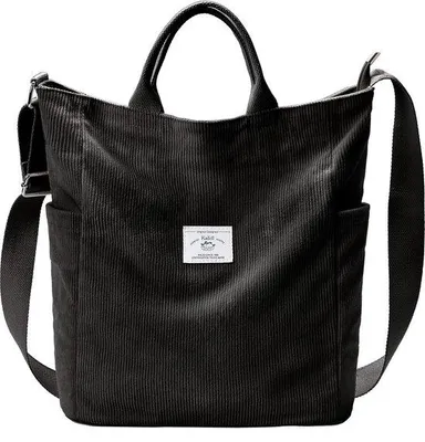 Produktbild von Unyqoos® Damen Canvas Shopper – große Casual Schultertasche, geräumige Schultasche und Alltagstasche für Schule & Einkauf