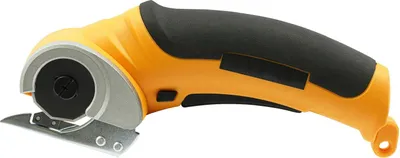 Immagine prodotto di Taglierina elettrica per tessuti - Cesoie manuali a batteria 21 cm - Lama SK5 - Taglia fino a 3 mm - Velocità 300 giri/min - Autonomia circa 40 min - Giallo