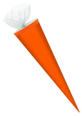 Produktbild von Bastel Schultüte / Länge: 70cm / rund / Farbe: orange