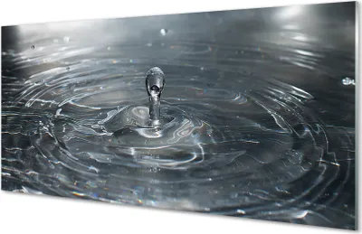 Produktbild von Glasbilder 140x70 Wandkunst Wassertropfen spritzen