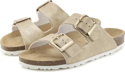 Produktbild von VIVANCE Pantolette Mule, Sandale, offener Schuh, goldfarben Größe 36