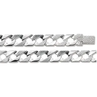 Productafbeelding van Zilveren ketting voor dames, gebogen model, fijn zilver 925 - 56 cm; TRS37763L22