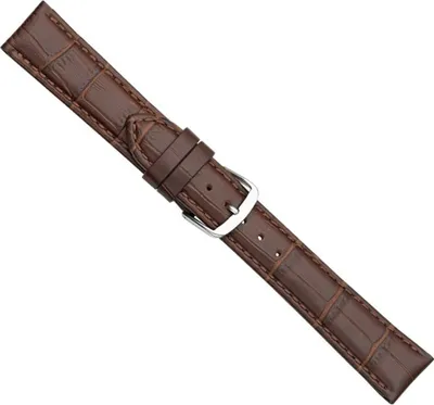 Produktbild von Kalbsleder Ersatzband Uhrenarmband  Dunkelbraun 20336S, Stegbreite:22mm