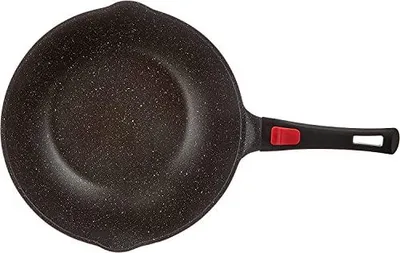 Imagen del producto de KAMBERG - Wok de 28 cm - Mango desmontable - Fabricado en aluminio - Recubrimiento tipo piedra