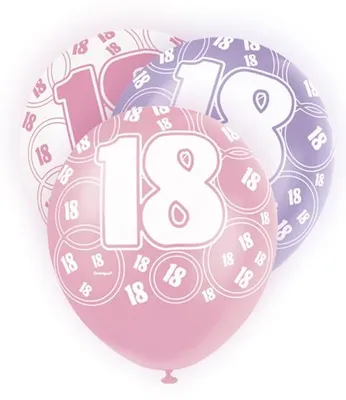 Produktbild von 18. Geburtstag | 6 Luftballons pink