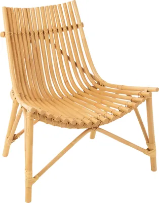 Produktbild von Exquisiter Rattan-Stuhl in Schwarz oder Naturell Handgefertigte Eleganz trifft komfortables Design – Naturell