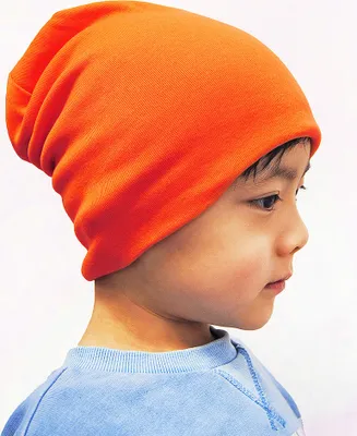 Produktbild von axy Kinder Slouch Beanie Long Mütze 1-5 Jahre alt Orange KIMU1