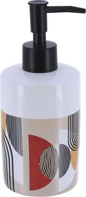 Obrázok produktu pre Dávkovač mydla Trendy biela a čierna 320 ml 17,5 cm Moderné