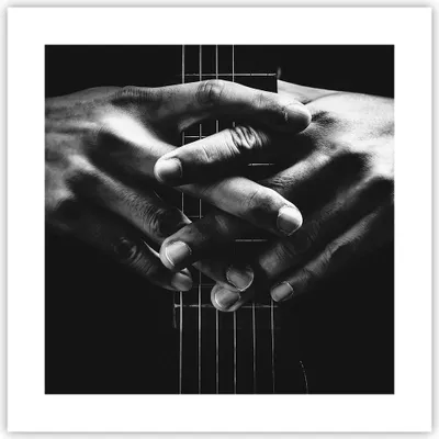 Produktbild von Poster - Poster ohne Rahmen - Gitarre Musiker Musik - 40x40 cm - Wand Bild - Wanddeko - Wandbilder - Kunstposter - Wandposter - Bilder - Kunstdruck - Wanddekoration - Wandbild - P2XAC40x40-4960