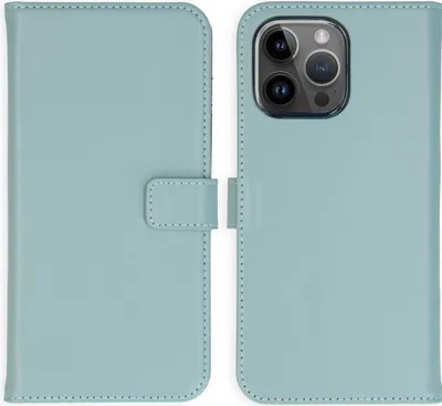 Produktbild von Selencia Echtleder Klapphülle iPhone 15 Pro Max - Air Blue