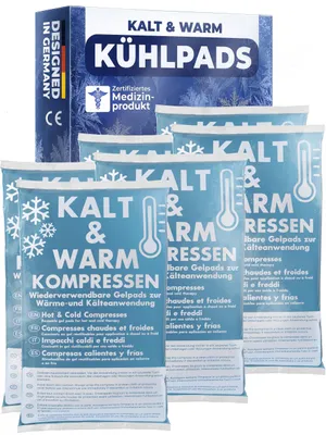 Produktbild von HELDENWERK® Kühlpads 12x20cm | 6er Pack Kalt Warm Kompresse