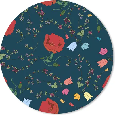 Produktbild von MuchoWow® Mauspad Mousepad Regenbogen - Blumen - Design 40x40 cm - Mousepads - Maus Mat - Pad - Mausunterlage - Schreibtisch Accessoires