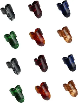 Productafbeelding van Gitaar Vingerpicks - Plectrums Duim - Muziek Maken - Beschermt Vingernagels - 12 Stuks - Transparant