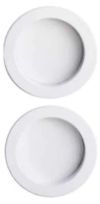 Image de Porte Coulissante Kenya Blanc Vitree H204 X L73 Et Coquilles Blanc