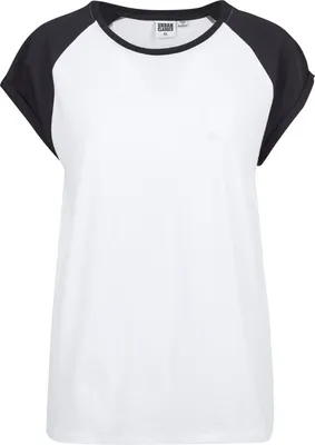 Produktbild von Urban Classics T-Shirt Damen Ladies Contrast Raglan Tee weiß/schwarz L