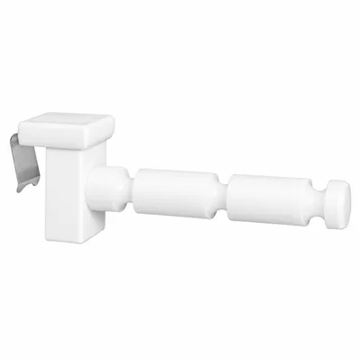 Produktbild von 10x Fensterhaken klemmbar mit Distanzhalter, Größe L in weiß, Dekohaken, Abstandshalter, Aufhänger für Fensterdekoration, Klemmbereich 10-27 mm