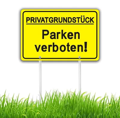 Zdjęcie produktu dla Tablica informacyjna zakazująca parkowania – aluminium, odbijająca światło, 30x20 cm