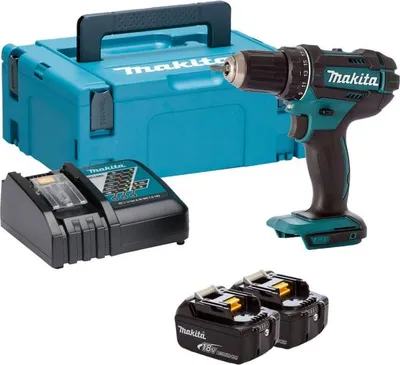 Image de Makita DDF 482 RFJ Perceuse-visseuse sans fil 18 V 62 Nm + 2x Batteries 3,0 Ah + Chargeur + Makpac