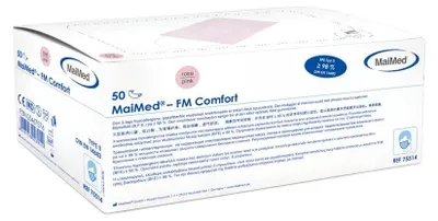 Produktbild von MaiMed-FM Comfort - mit Gummiband OP-Maske, unsteril, 3-lagig, rosa, 50 St./Box | Box (50 Stück)