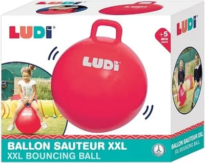 Produktbild von LUDI XXL Hüpfball, aufblasbar, PVC-Kunststoff, fördert Motorik, für drinnen und draußen, Ø 55cm, ab 5 Jahren