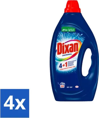 Produktbild von Dixan - Flüssigwaschmittel - Universal - 33 Wäschen - Vorteilspack - 4 Stücke