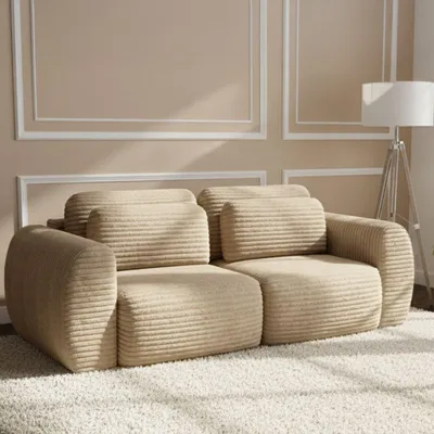 Immagine prodotto di Golgi - Divano Letto 2 Posti, 266x121 cm Beige, Contenitore