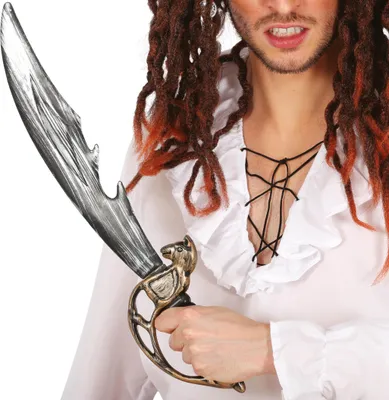 Produktbild von Säbel-Piratenschwert mit Griff + Armbandwaffe