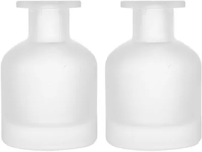 Image de Contenants en verre essentiels - Lot de 2 - Récipients cylindriques pour l'aromathérapie - Diffuseurs de parfum lavables à la main - Élégants et robustes - 150 ml