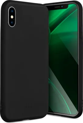 Produktbild von ONEFLOW® Slim Case kompatibel mit Apple iPhone X / iPhone XS - Hülle ultra dünn aus Silikon, Schwarz