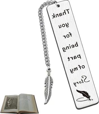 Produktbild von Famanu Bücherzeichen aus Metall - Elegantes Geschenk für Lehrer